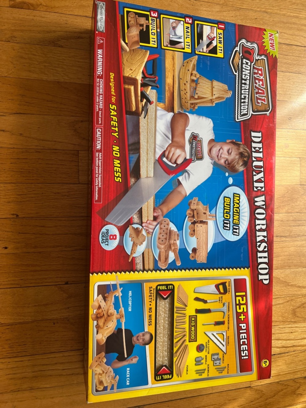 Deluxe Workshop Kids Building Set - Brown Wooden Play Tools